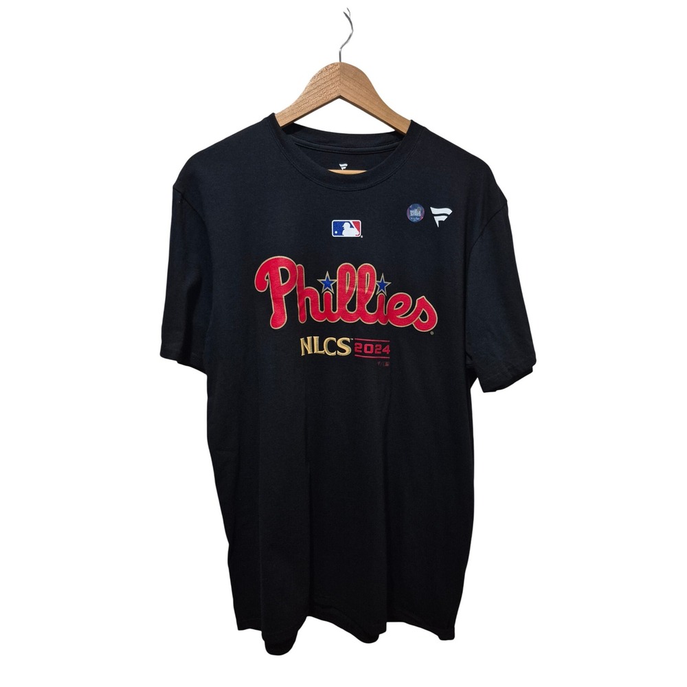 NWOT Phillies NLCS 2024 T-Shirt Fanatics MLB Baseball Mens Large‎ Black Tee